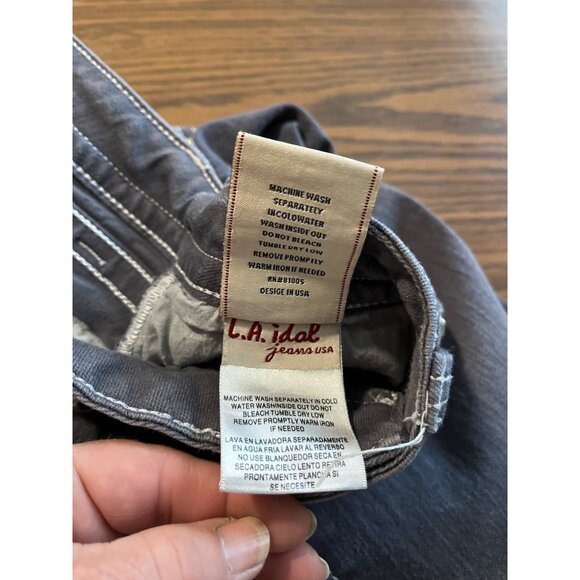 L. A. Idol USA grey bling jeans size 9 W31/L34 - Picture 10 of 10